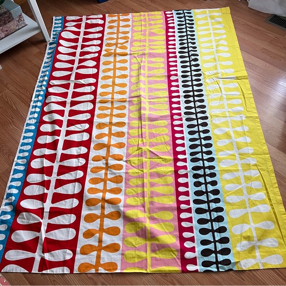 Ikea Hedda Curtains Vintage Colorful Cotton 3 Panels Rare